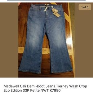 Madewell Petite Cali Demi Boot Jean 33P.